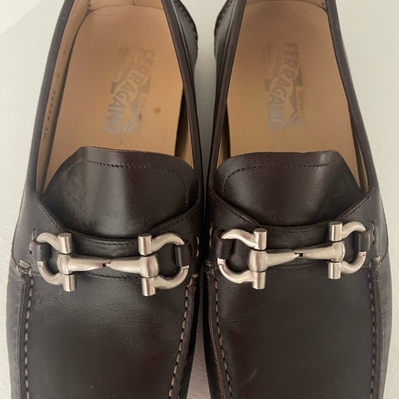 Men’s Salvatore Ferragamo Brown Leather Mules - Picture 3 of 4